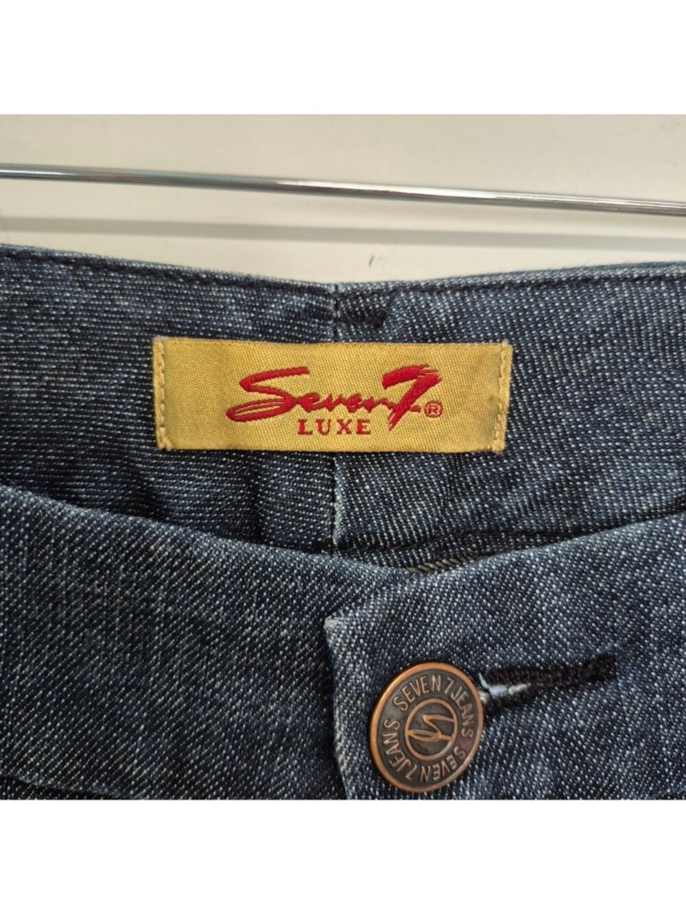 Seven7 Luxe Women's Bootcut Jeans With Back Studded Pockets Size 16 - Picture 3 of 8